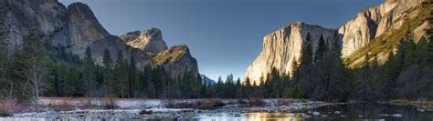 Wallpaper : landscape, lake, water, rock, reflection, sky, cliff, Yosemite National Park ...