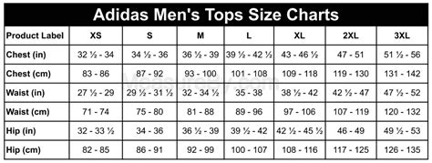 Adidas Clothing Size Charts (Men, Women, Kids)