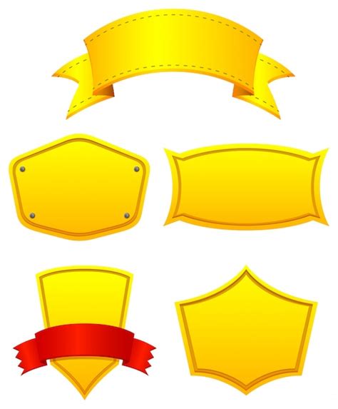 Free Vector | Yellow labels