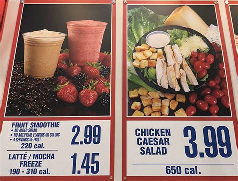 Costco Food Court Nutritional Information 2017 - Nutrition Ftempo