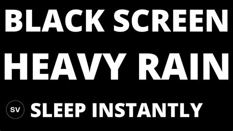 Heavy Rain Sounds Black Screen 1 Hour | For Sleep and Relaxation - YouTube