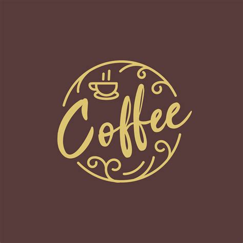 Retro Vintage Logo Design for a Coffee Shop or Cafe With Coffee Icons and Ornate Ornaments ...