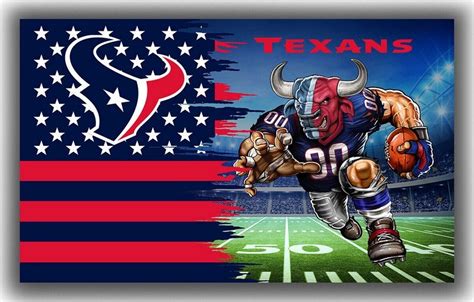 Texans 3D Mascot Flag – US Sports Nation