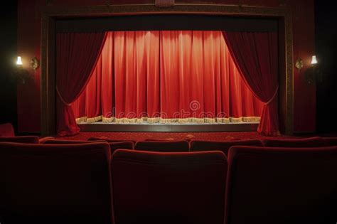 Empty Movie Theater and Screen Stock Illustration - Illustration of ...