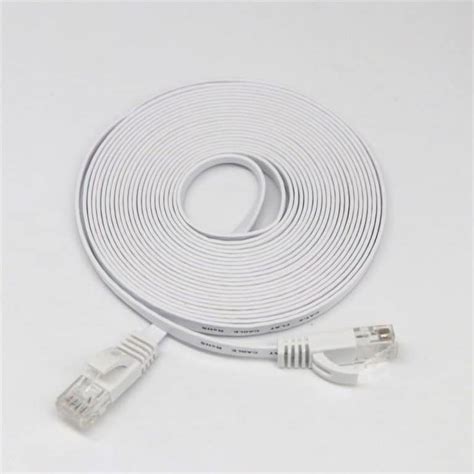 CAT6 Ethernet Cable White (100Ft) with Accessories CAT6 Ethernet Cable