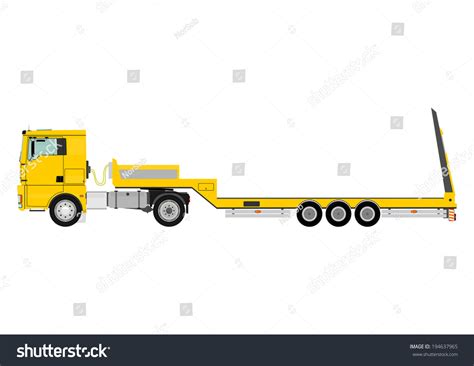 Cartoon Tractor Unit Heavy Trailer Isolated Stock Vector (Royalty Free) 194637965 | Shutterstock