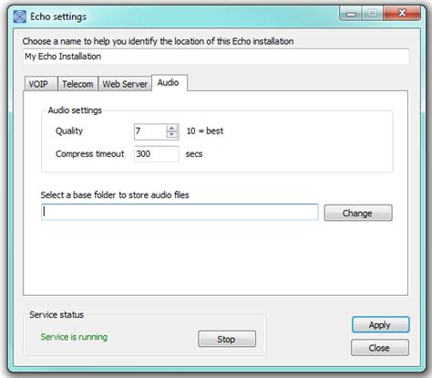 Configuring Echo - Echo - Documentation