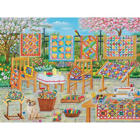 Back Yard Quilting 1000 Piece Jigsaw Puzzle | Bits and Pieces