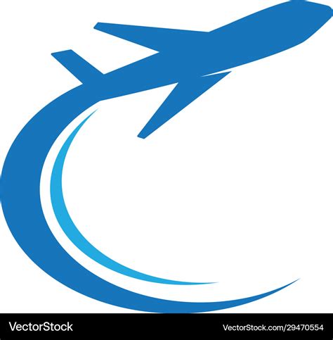 Plane travel logo Royalty Free Vector Image - VectorStock