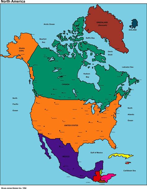 North America Map Region City | Map of World Region City