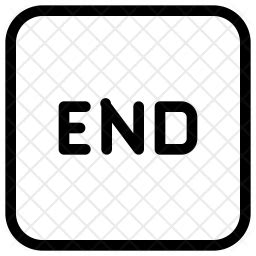 End Icon - Download in Line Style