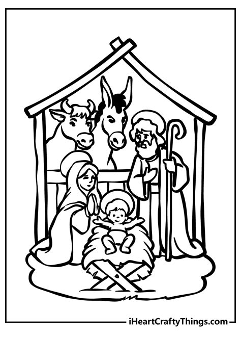 Nativity Coloring Book Pages