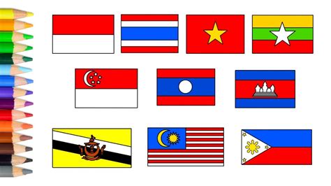 Menggambar Bendera Negara Asean GAMBAR BENDERA NEGARA ASEAN, 60% OFF