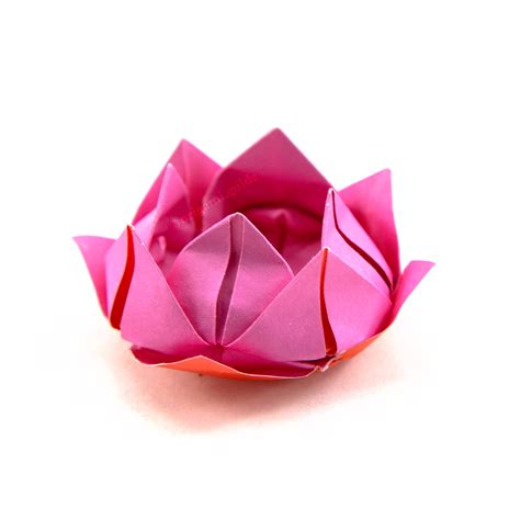 How To Make An Origami Lotus Flower - Folding Instructions - Origami Guide