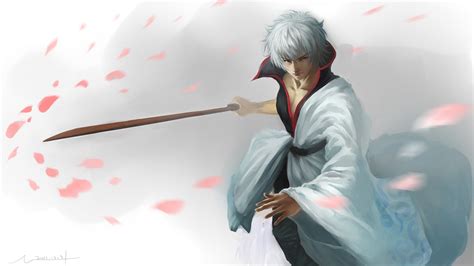 Wallpaper White hair anime boy, katana 2880x1800 Picture, Image