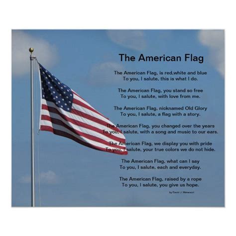 The American Flag Poem Poster | Zazzle | Stars and stripes