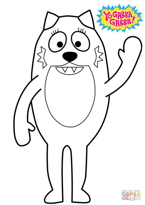 Yo Gabba Gabba! Toodee coloring page | Free Printable Coloring Pages