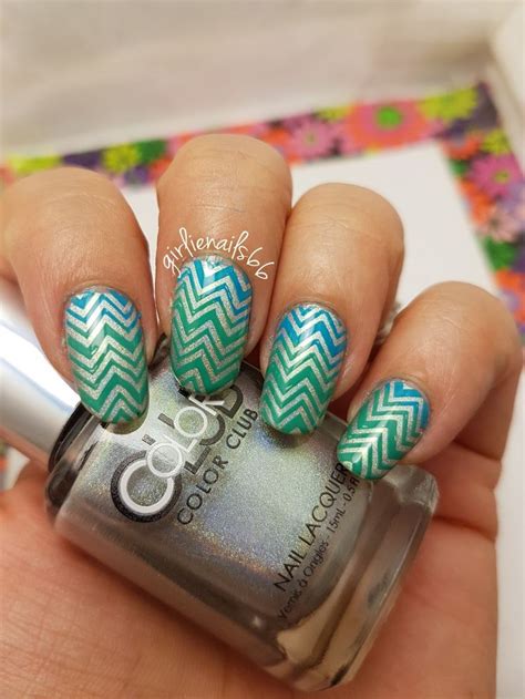 Zig zag stamping nails | Stamping nails, Nail designs, Nails