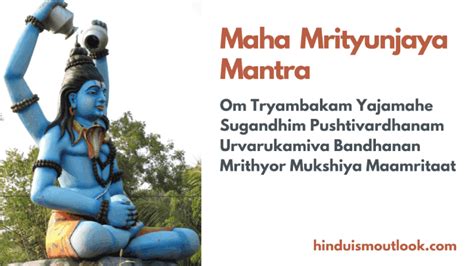 Maha Mrityunjaya Mantra Lyrics in English with Meaning- Om Tryambakam ...