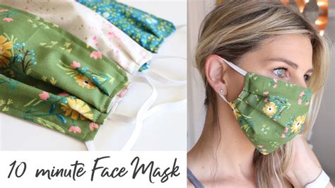 DIY Face Mask with Elastic in 10 minutes - Sewing Tutorial - YouTube