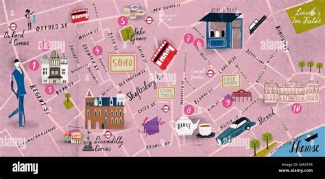 A map of Soho, London Stock Photo - Alamy