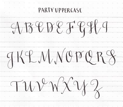 Calligraphy Letters Upper And Lower Case