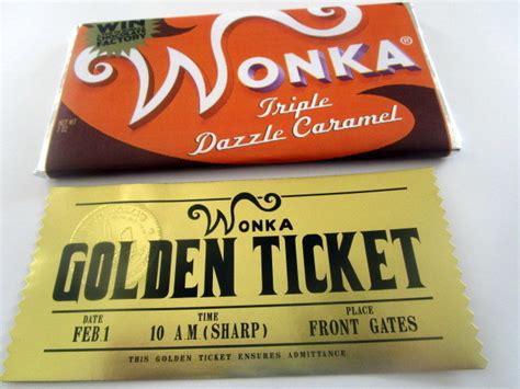 Willy Wonka Modern Golden Ticket & Bar Set | Chocolate Factory – Store ...