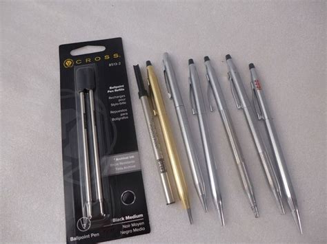 Cross Ballpoint Pen and Pencil Parts 7 PC Lot 1 Gold Plus New Pen ...