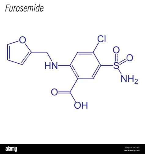 Skeletal formula of Furosemide. Drug chemical molecule Stock Vector Image & Art - Alamy