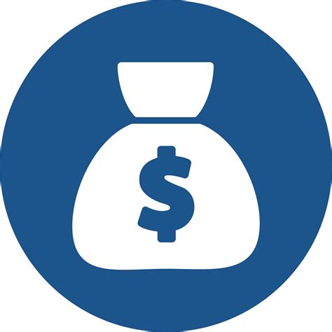 Money bag icons design in blue circle. 14031910 PNG