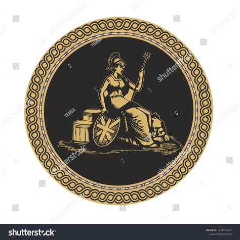 Ancient Roman Greek Coin Symbol Round Stock Vector (Royalty Free) 1848576247 | Shutterstock