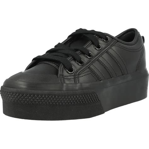 adidas Originals Nizza Platform Black Leather - Trainers Shoes - Awesome Shoes