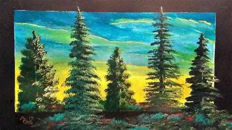 Let's Paint Pine Trees - YouTube