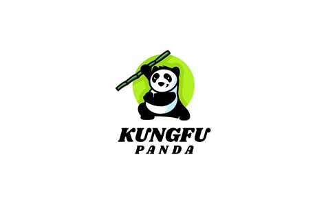 Kung Fu Panda Simple Mascot Logo #224593 - TemplateMonster