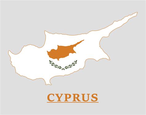 Cyprus National Flag Map Design, Illustration Of Cyprus Country Flag ...