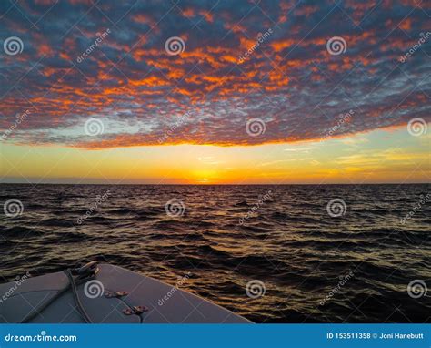 Boat in the Harbor at Sunset Stock Photo - Image of summer, silhouette: 153511358