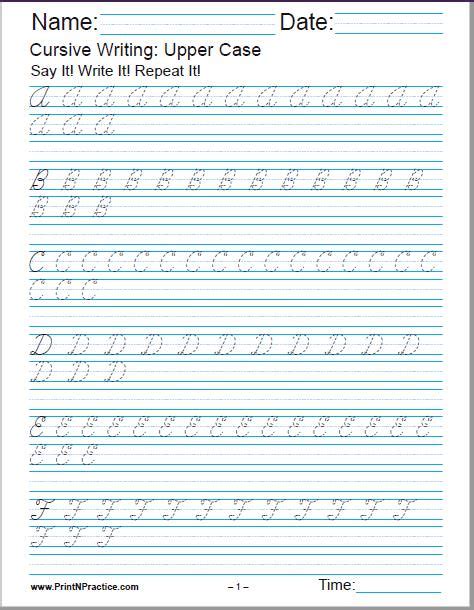 50+ Cursive Writing Worksheets ⭐ Alphabet Letters, Sentences, Advanced