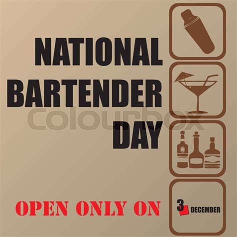 Happy National Bartender Day | Stock vector | Colourbox