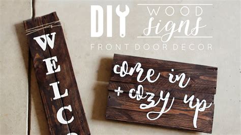 DIY Wood Signs | Front Door Decor - YouTube