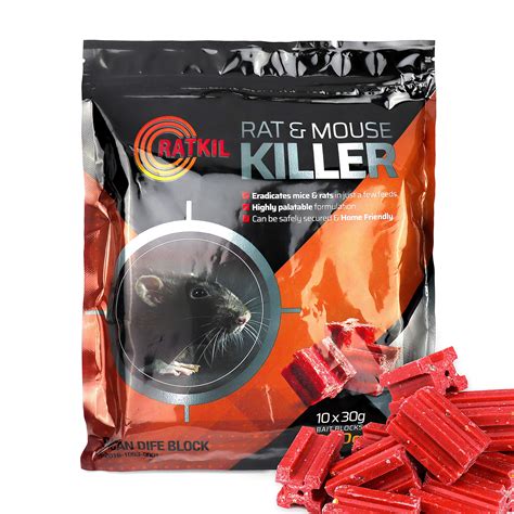 Ratkil Rat Poison Bait Blocks 300g Rat Poisoning And Mouse Poison Killer - High Strength ...