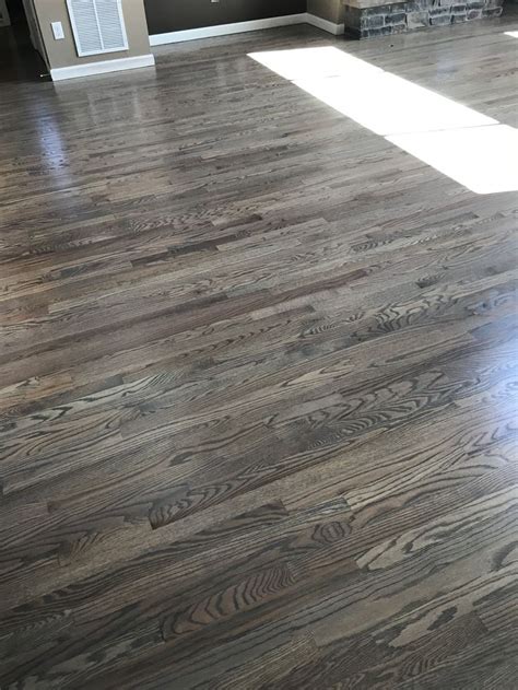 Red Oak Floors Stained with Classic Gray