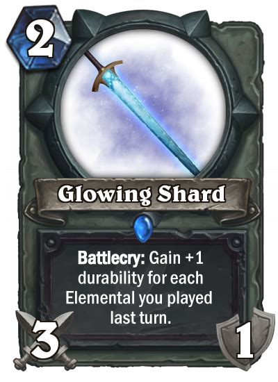 Glowing Shard - Rogues will pretty much use anything to stab you with : r/customhearthstone