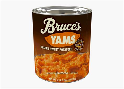 Bruce’s Yams Mashed Sweet Potatoes - Bruce's Canned Yams, HD Png Download - kindpng