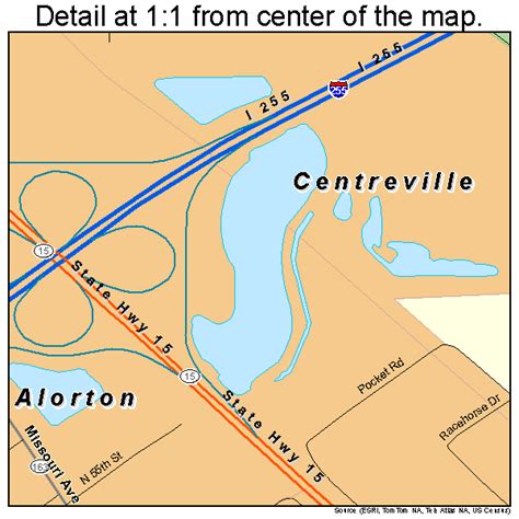 Centreville Illinois Street Map 1712203