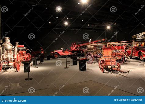 Open Area with Exhibit of Old Fire Trucks ,Albany State Museum,2016 Editorial Photography ...