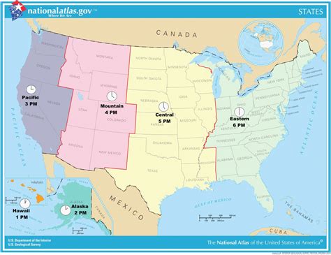 Printable Map Us Canada Time Zones - Printable US Maps