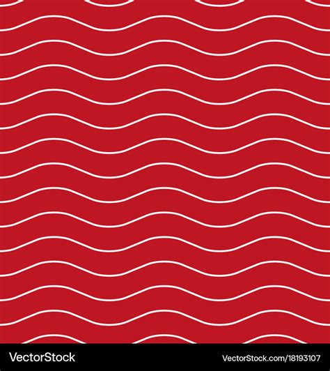 Wavy line red seamless pattern Royalty Free Vector Image