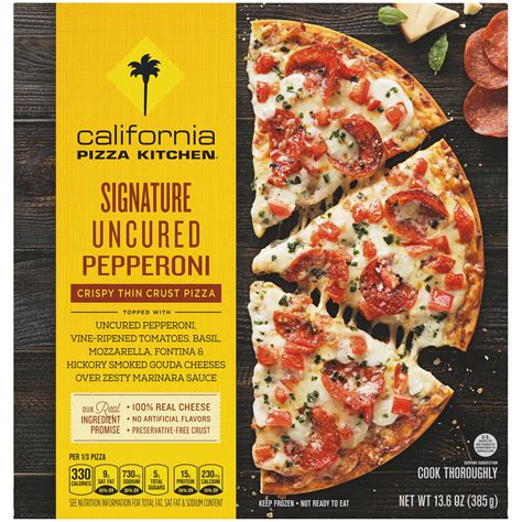 CALIFORNIA PIZZA KITCHEN Signature Uncured Pepperoni Crispy Thin Crust Frozen Pizza 13.6 oz. Box ...