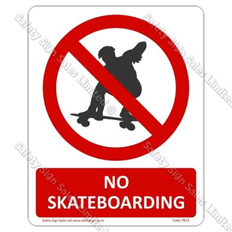 CYO|PA72 – No Skateboarding Sign | Safety Signs NZ | Best Range