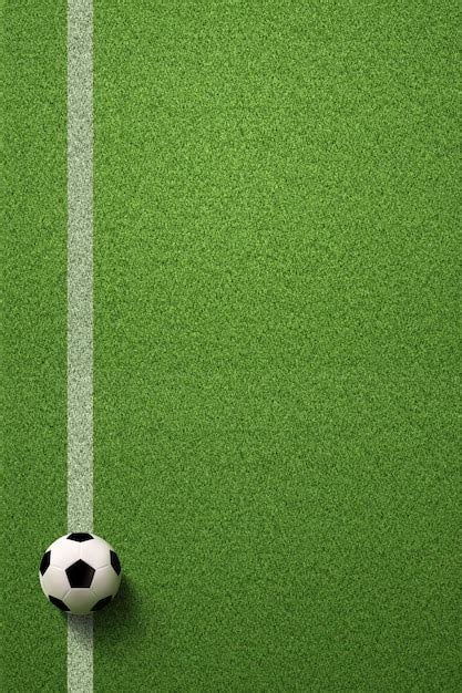 Premium Photo | Soccer field or Football field with soccer ball on green grass background